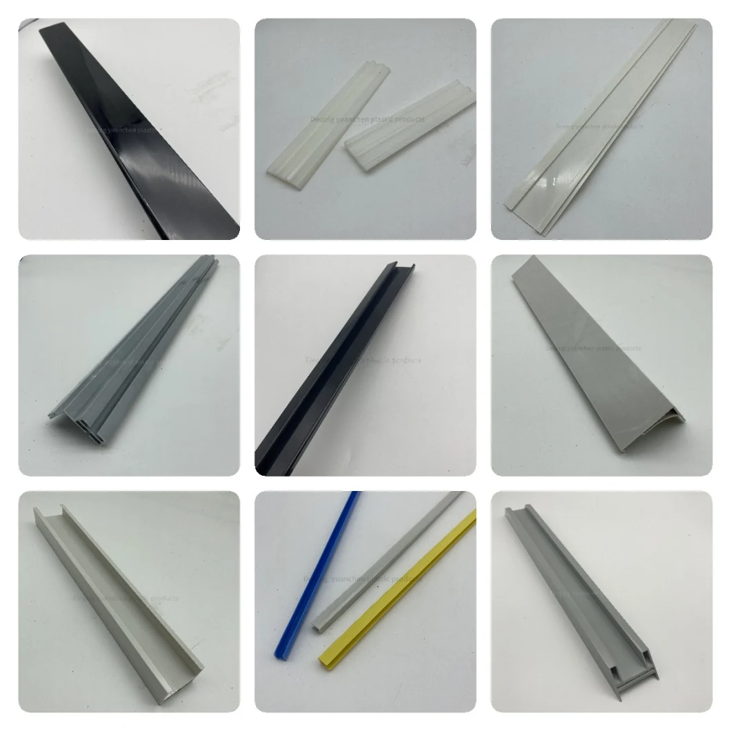 UV Resistance Construction Plastic Profile Customized Extruded Rigidity PVC Profiles